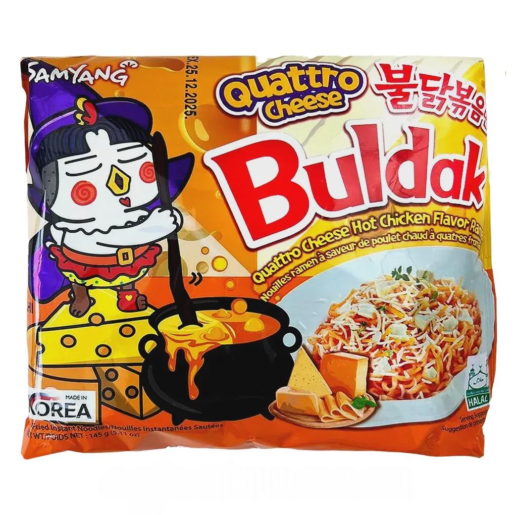 Лапша быстрого приготовления со вкусом курицы и 4 сыра острая Булдак Buldak 145g Лапша быстрого приготовления со вкусом курицы и 4 сыра острая Булдак Buldak 145g