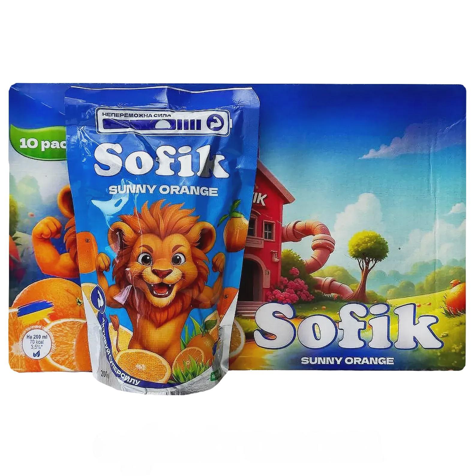 Сік зі смаком апельсина Софік Sofik sunny orange 200g Сік зі смаком апельсина Софік Sofik sunny orange 200g