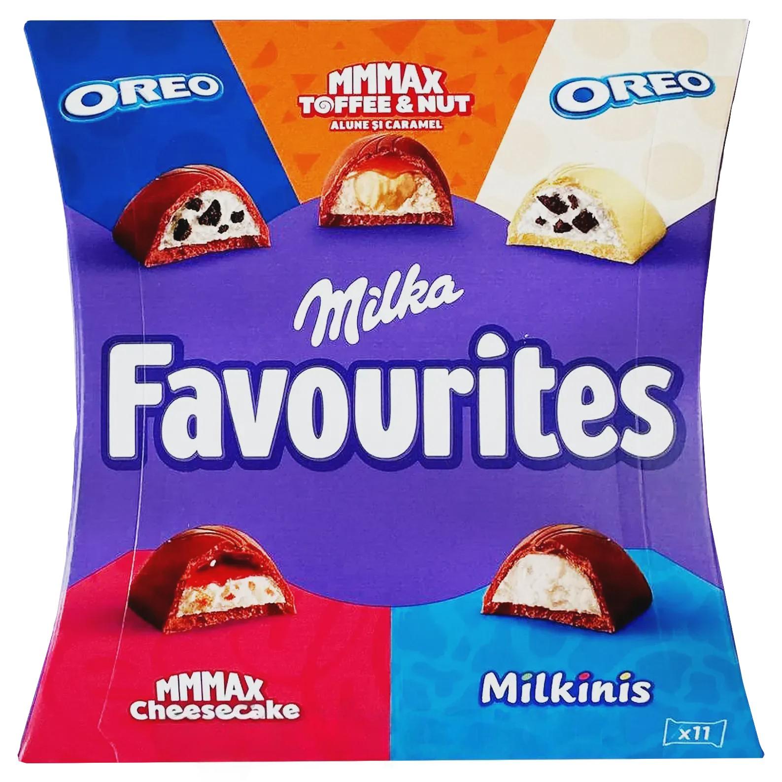 Конфеты шоколадные ассорти Милка Milka favourites 95g Конфеты шоколадные ассорти Милка Milka favourites 95g