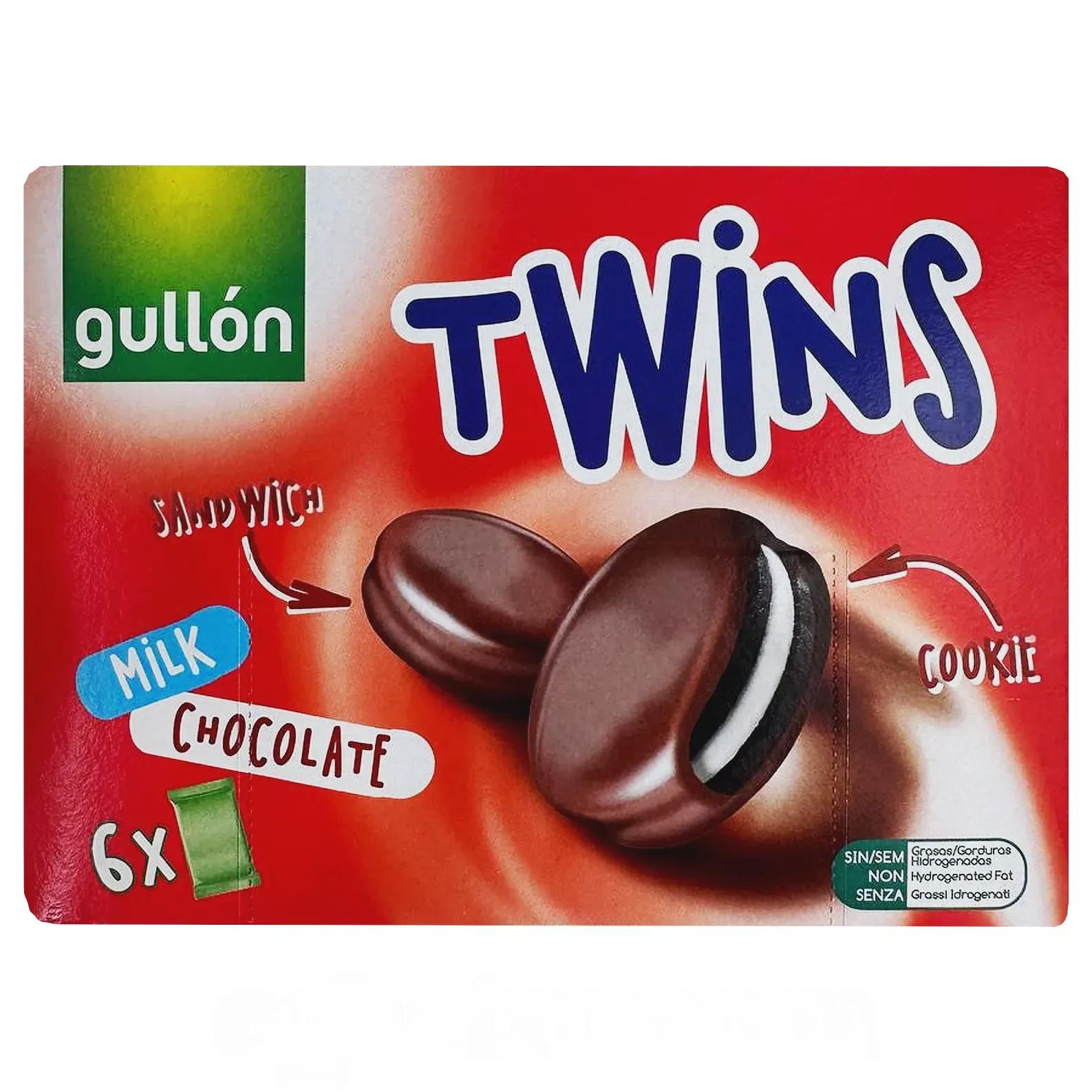 Печенье в молочном шоколаде сэндвич Гуллон Gullon Twins 252g Печенье в молочном шоколаде сэндвич Гуллон Gullon Twins 252g