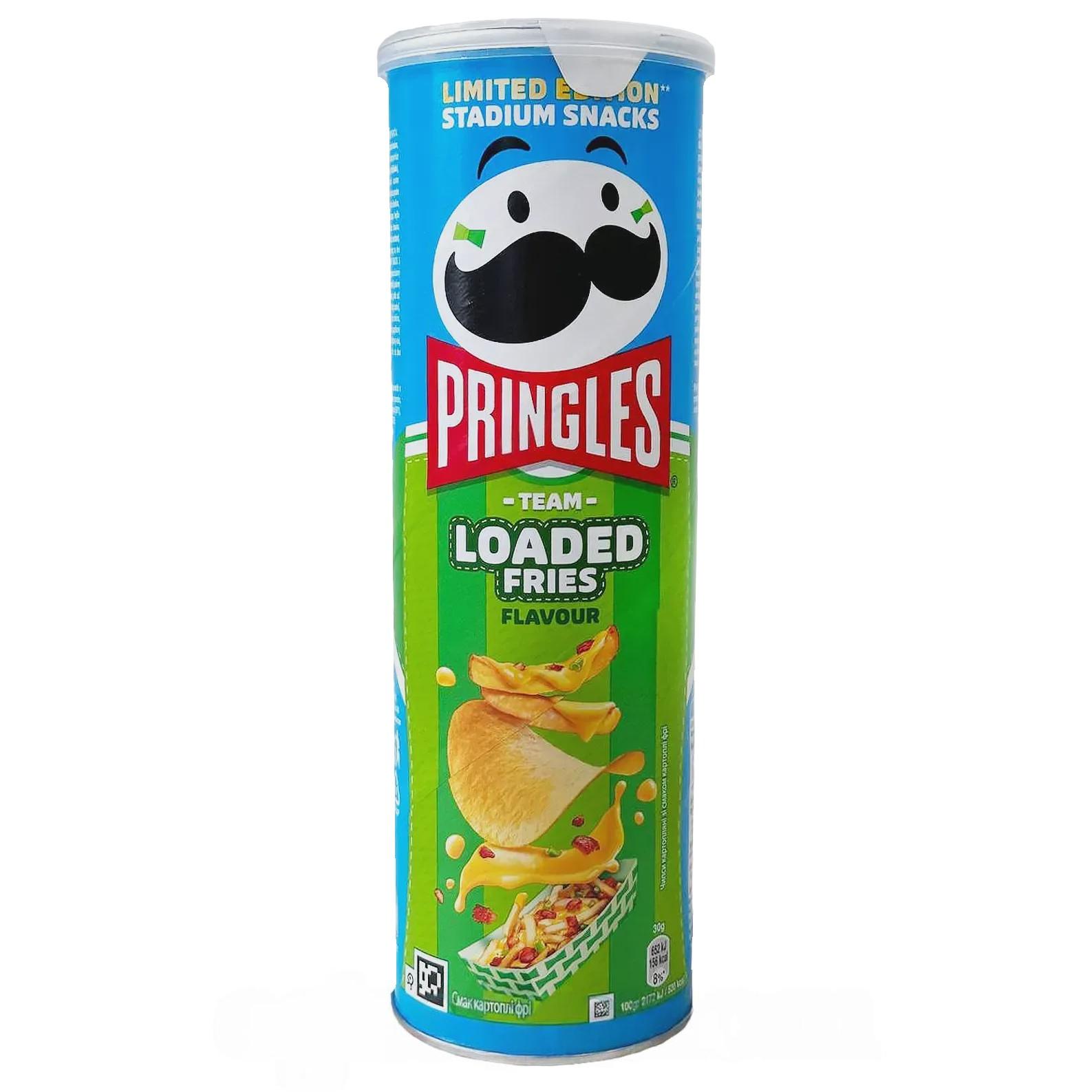 Чипси смак катоплі фрі та приправ Прінглс Pringles loaded fries flavour 165g Чипси смак катоплі фрі та приправ Прінглс Pringles loaded fries flavour 165g