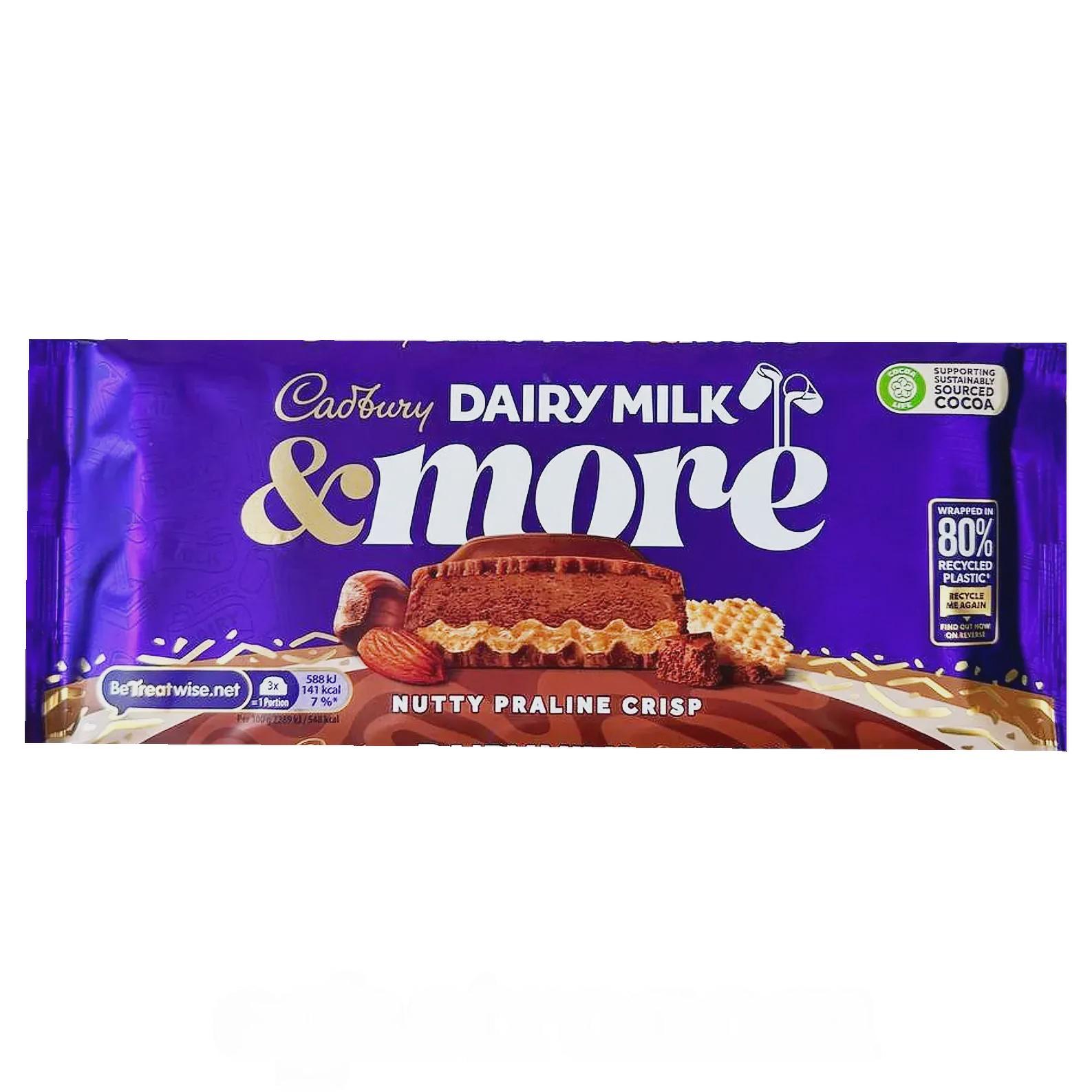 Шоколад молочный с ореховым пралине и вафлей Кедбери Cadbury 180g Шоколад молочный с ореховым пралине и вафлей Кедбери Cadbury 180g