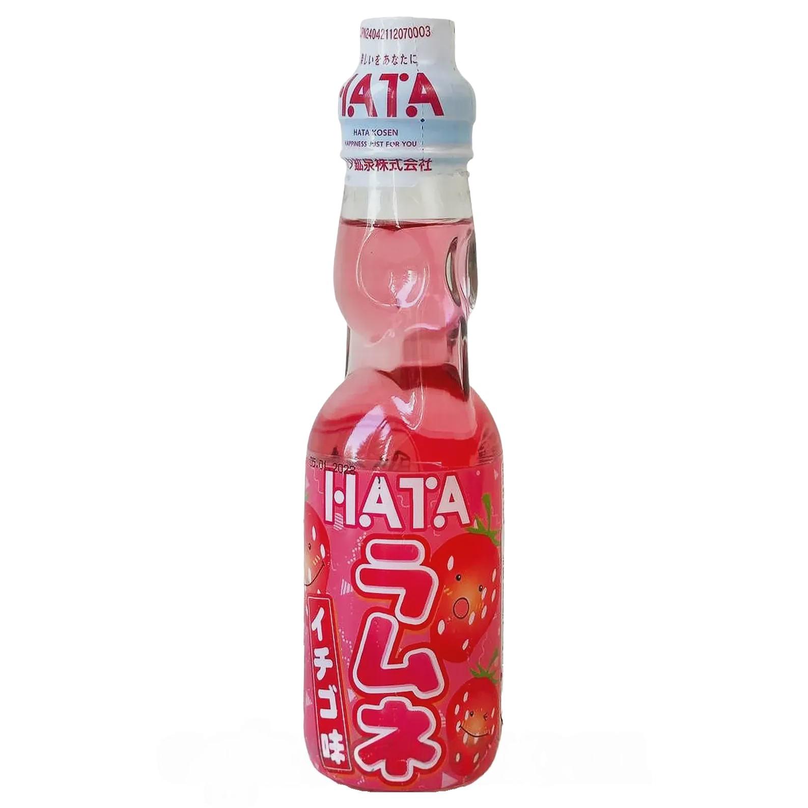 Лимонад клубника Хатакосен рамуне Hatakosen ramune strawberry 200ml Лимонад клубника Хатакосен рамуне Hatakosen ramune strawberry 200ml