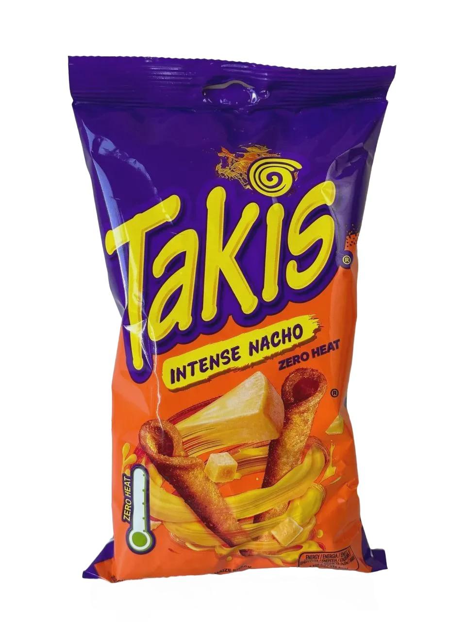 Чипси-ролли кукурудзяні з сиром Такіс Takis intense nacho 100g Чипси-ролли кукурудзяні з сиром Такіс Takis intense nacho 100g