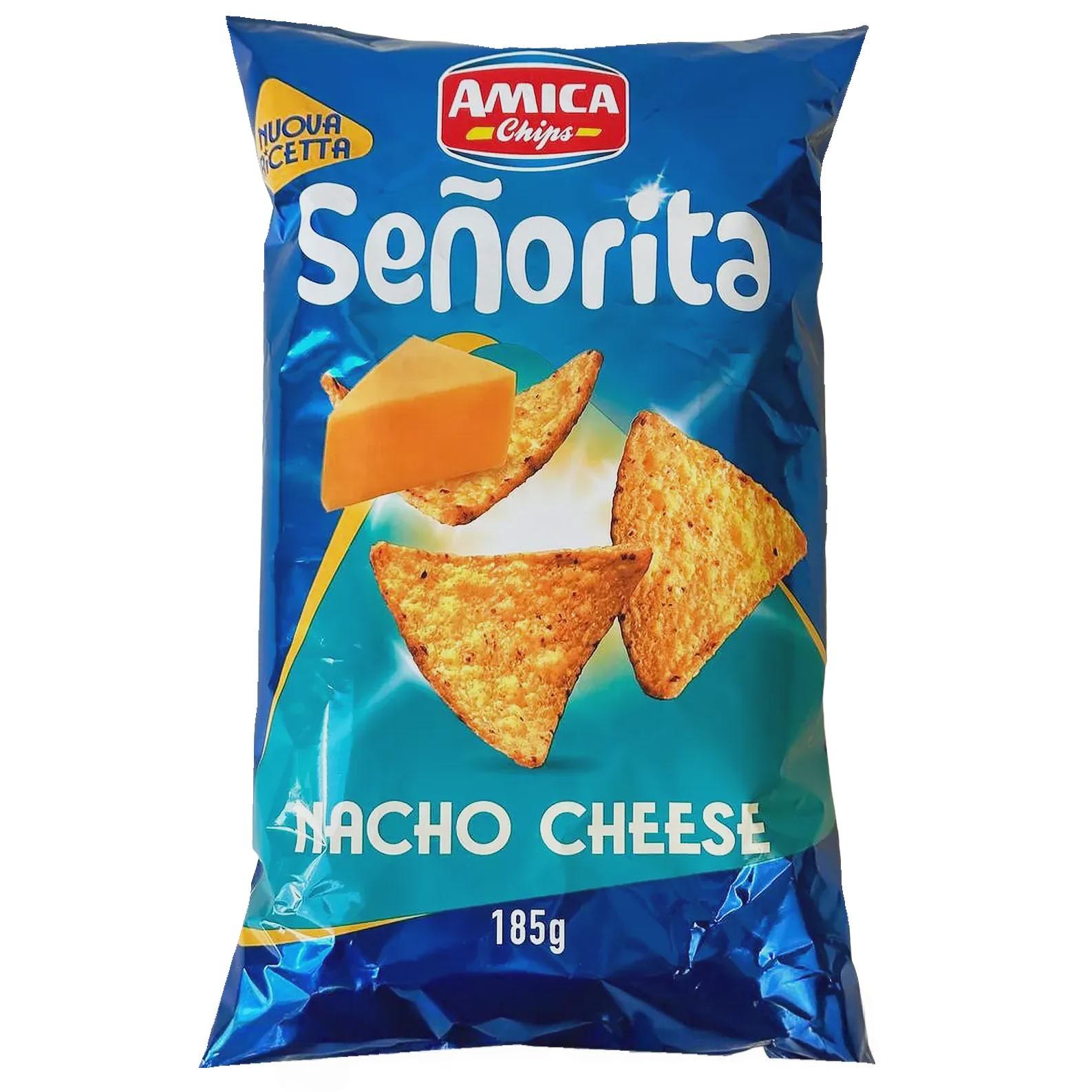 Тортилья-чипсы кукурузные со вкусом сыра Амика Amica nacho cheese 185g Тортилья-чипсы кукурузные со вкусом сыра Амика Amica nacho cheese 185g