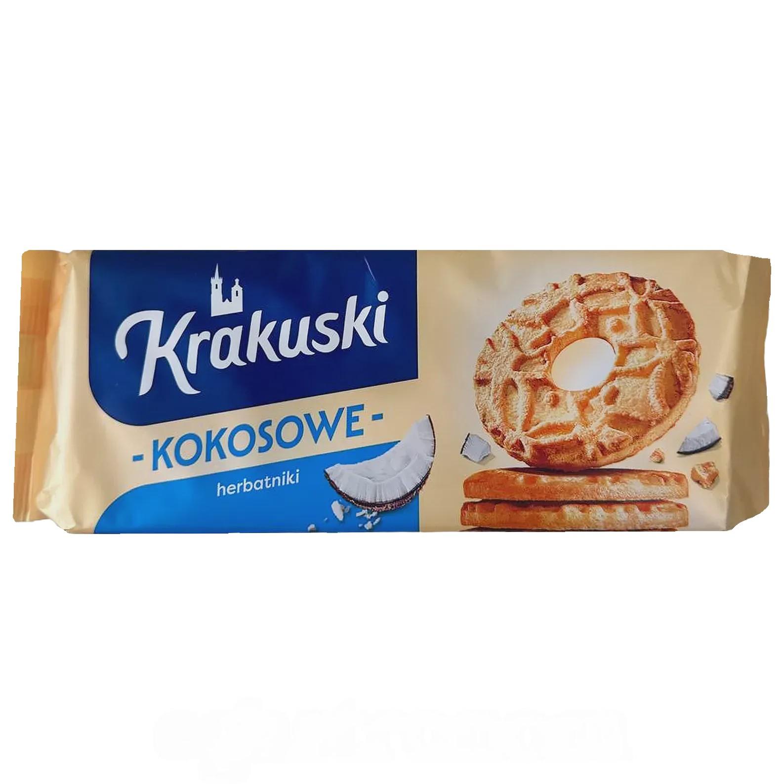 Печенье кокосовое Кракушки Krakuski kokosowe 168g Печенье кокосовое Кракушки Krakuski kokosowe 168g