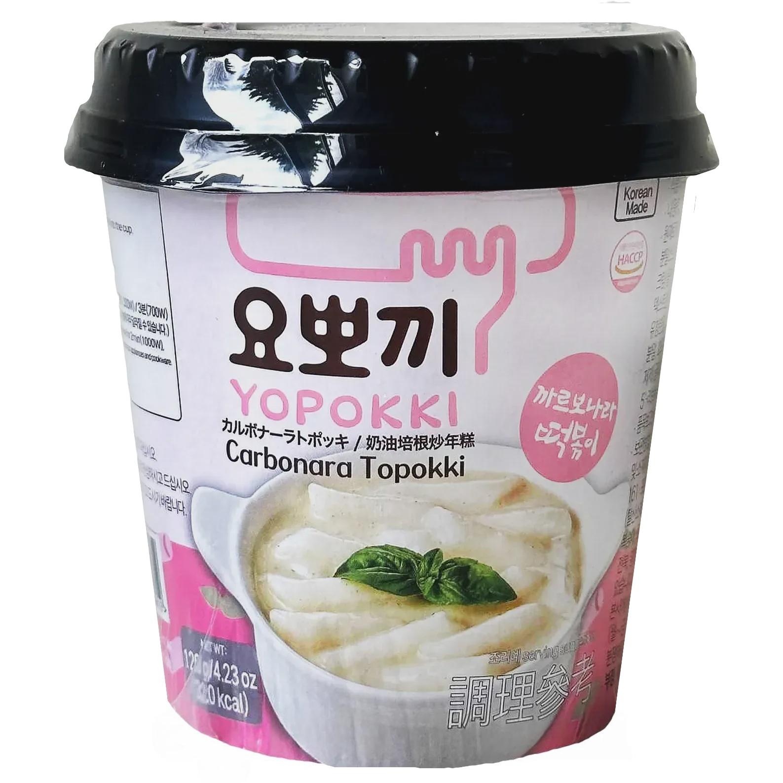 Токпокки карбонара (стакан) Йопокки Yopokki 120g Токпокки карбонара (стакан) Йопокки Yopokki 120g