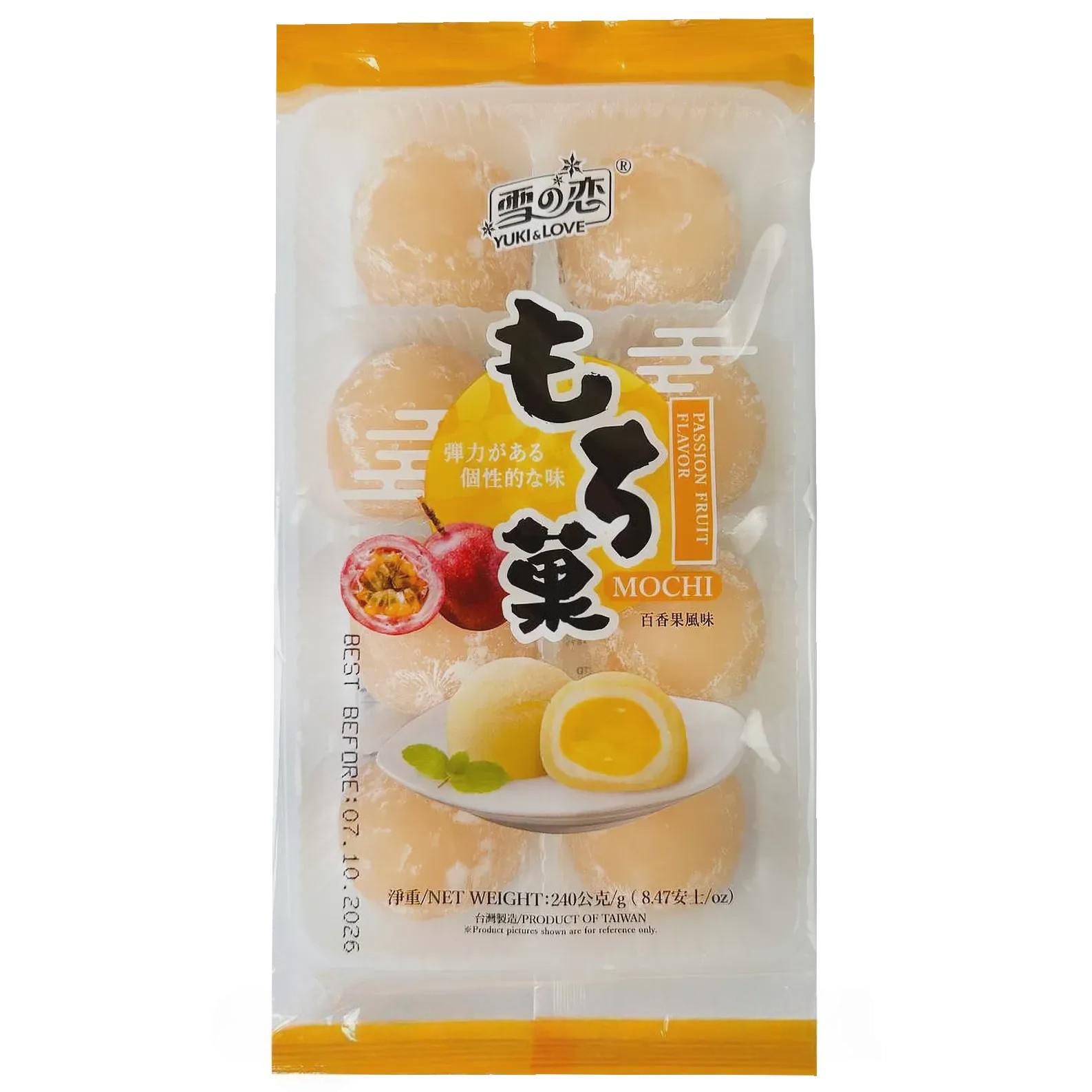 Десерт моти со вкусом маракуйи Юки Yuki & love mochi 240g Десерт моти со вкусом маракуйи Юки Yuki & love mochi 240g