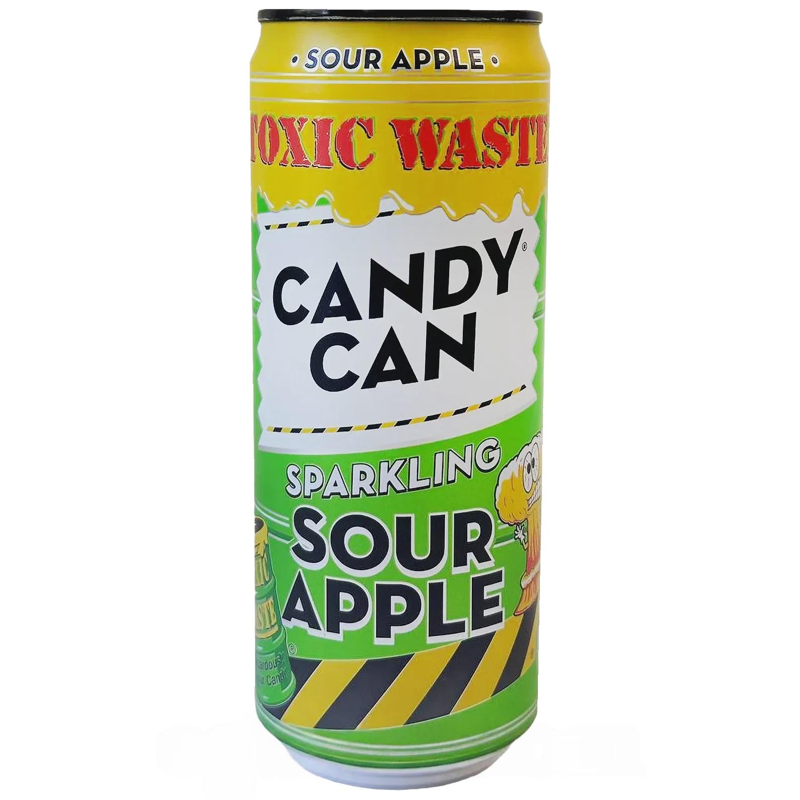 Напиток газированный вкус кислого яблока Кенди Кен Candy Can toxic waste sour apple 330ml Напиток газированный вкус кислого яблока Кенди Кен Candy Can toxic waste sour apple 330ml
