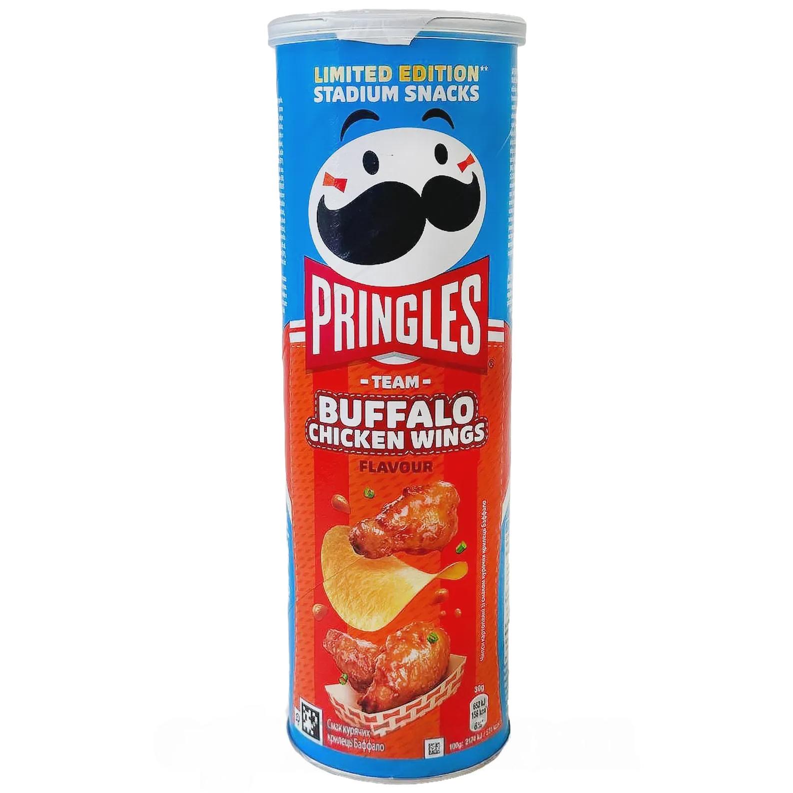 Чипсы со вкусом куриных крылышек баффало Принглс Pringles buffalo chicken wings 165g Чипсы со вкусом куриных крылышек баффало Принглс Pringles buffalo chicken wings 165g