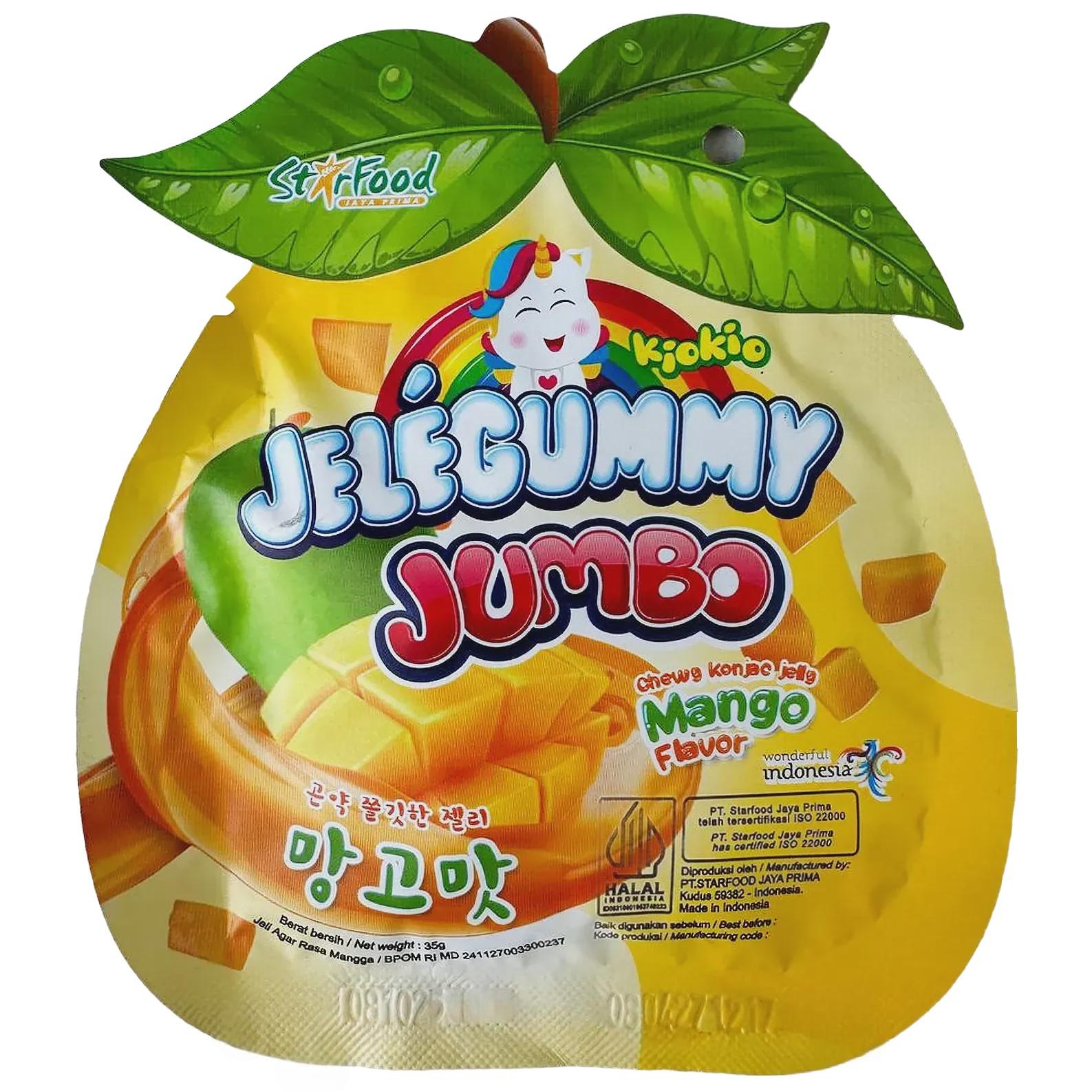Желейки зі смаком манго Кіокіо Kiokio jumbo mango 35g Желейки зі смаком манго Кіокіо Kiokio jumbo mango 35g