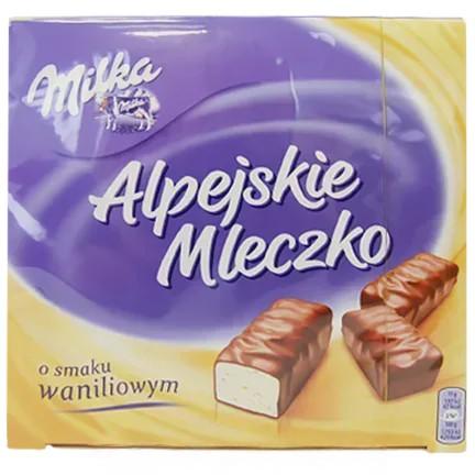 Конфеты Милка альпийское молоко ванильные Milka o smaku waniliowym 330g Конфеты Милка альпийское молоко ванильные Milka o smaku waniliowym 330g