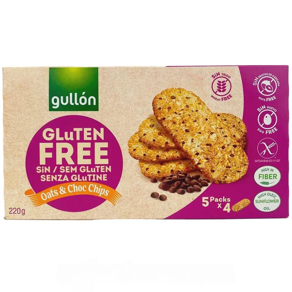 Печенье овсяное без глютена Гуллон Gullon choco-chips 220g Печенье овсяное без глютена Гуллон Gullon choco-chips 220g