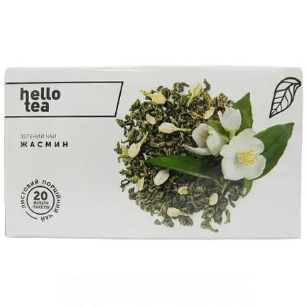 Чай крупнолистовий в пакетиках зелений жасмин Хелло Ті Hello Tea 20пак 60g Чай крупнолистовий в пакетиках зелений жасмин Хелло Ті Hello Tea 20пак 60g