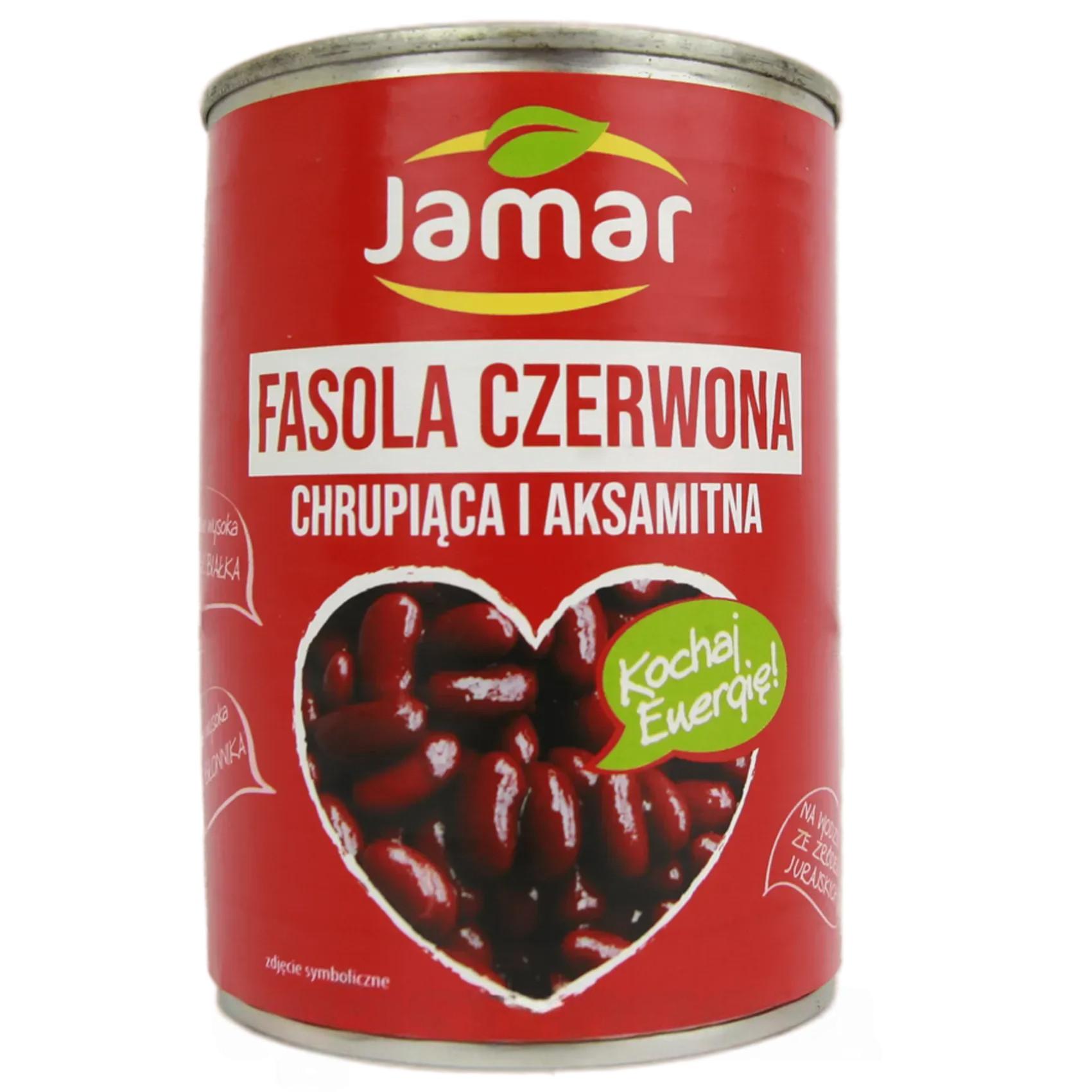 Фасоль красная консервированная Джамар Jamar fasola czerwona 400/220g Фасоль красная консервированная Джамар Jamar fasola czerwona 400/220g