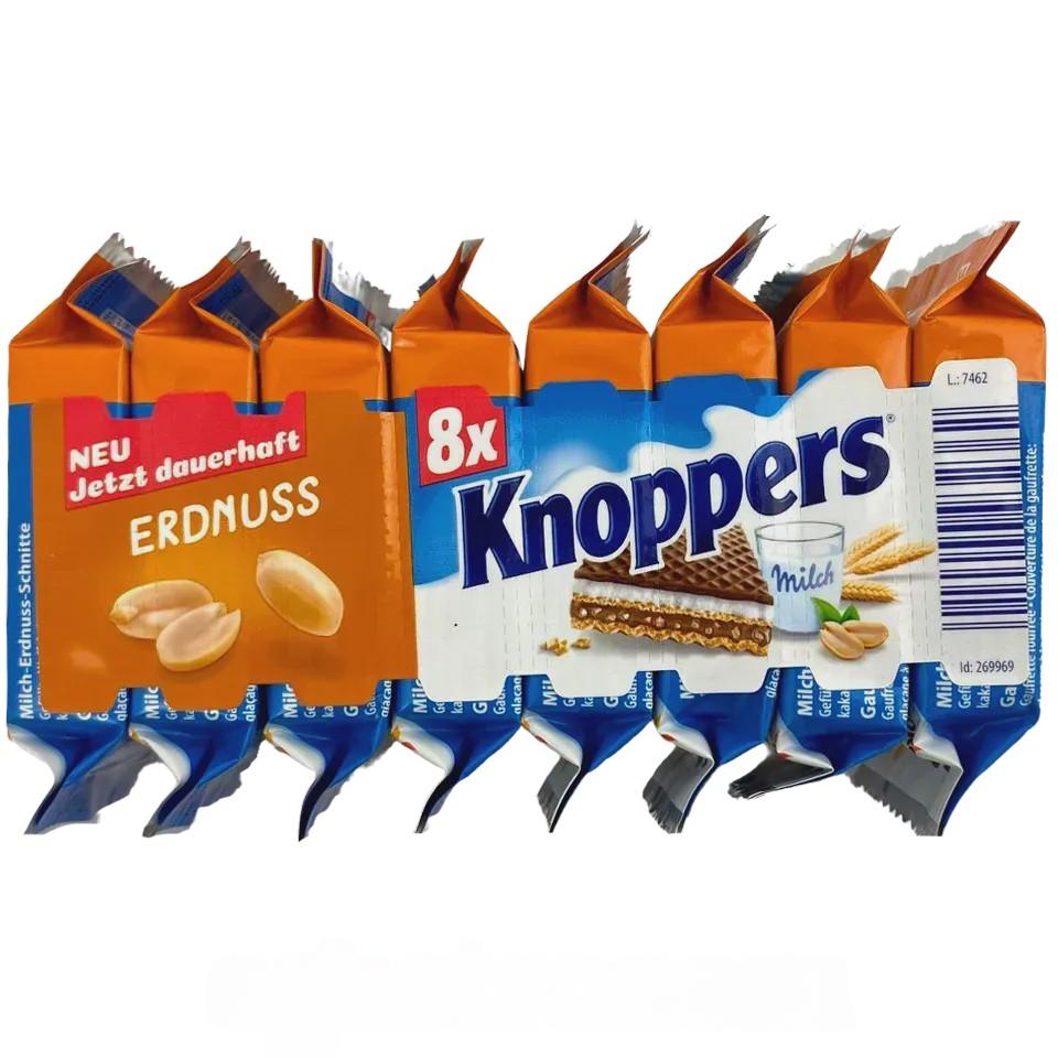 Вафли с дробленым арахисом Кноперс Knoppers 8*25g Вафли с дробленым арахисом Кноперс Knoppers 8*25g