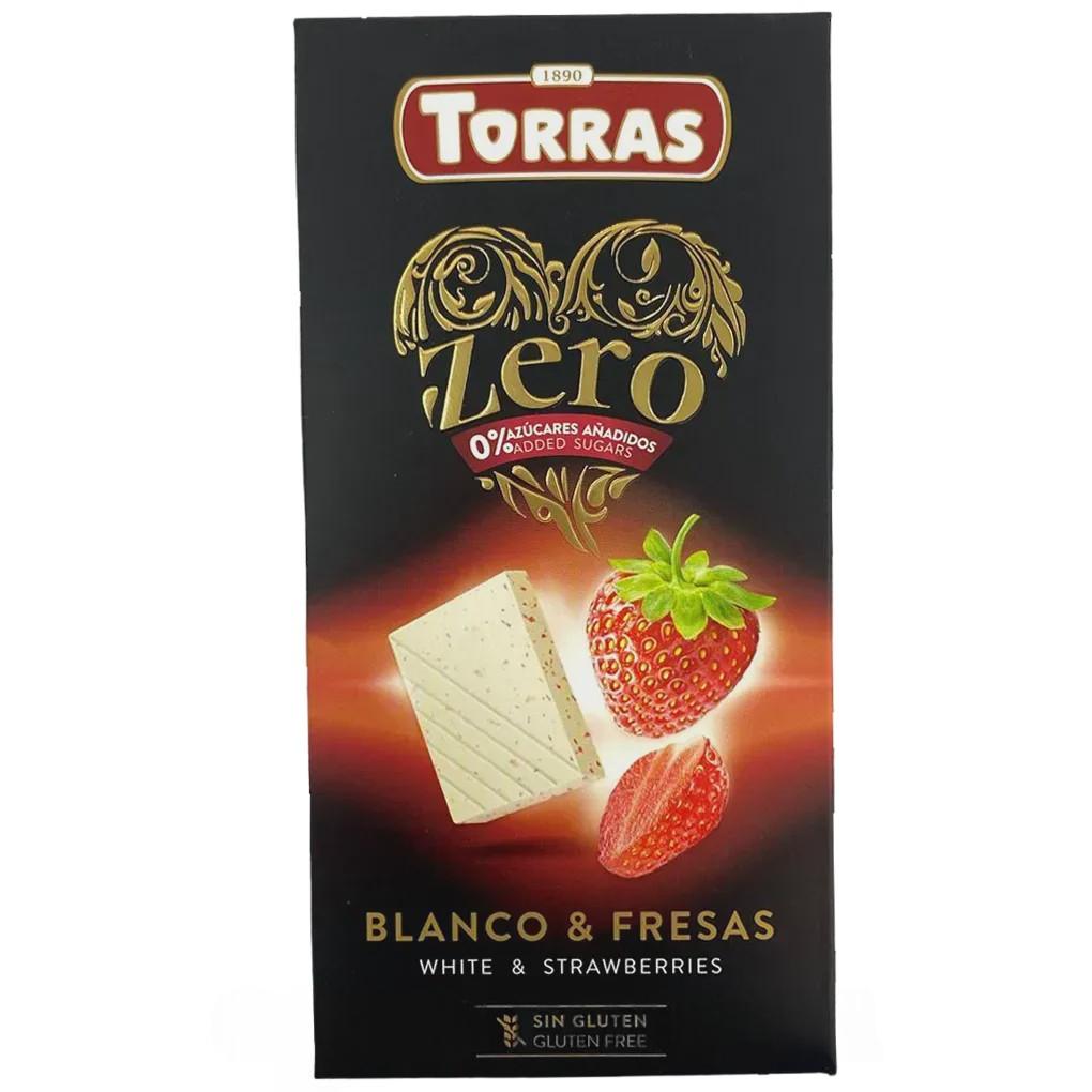 Шоколад белый с клубникой (без сахара) Торрас Torras strawberry 125g Шоколад белый с клубникой (без сахара) Торрас Torras strawberry 125g