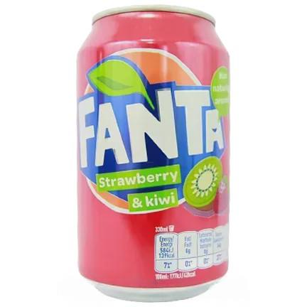 Напиток газированный клубника и киви Фанта Fanta strawberry&kiwi 330ml Напиток газированный клубника и киви Фанта Fanta strawberry&kiwi 330ml
