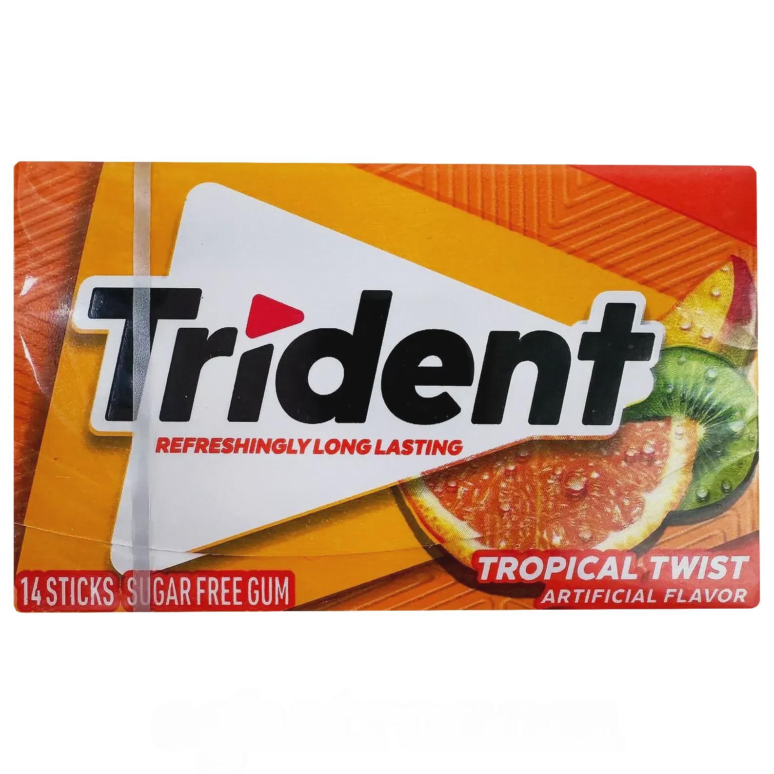 Жевательная резинка тропик Трайдент Trident tropical 14*2g Жевательная резинка тропик Трайдент Trident tropical 14*2g