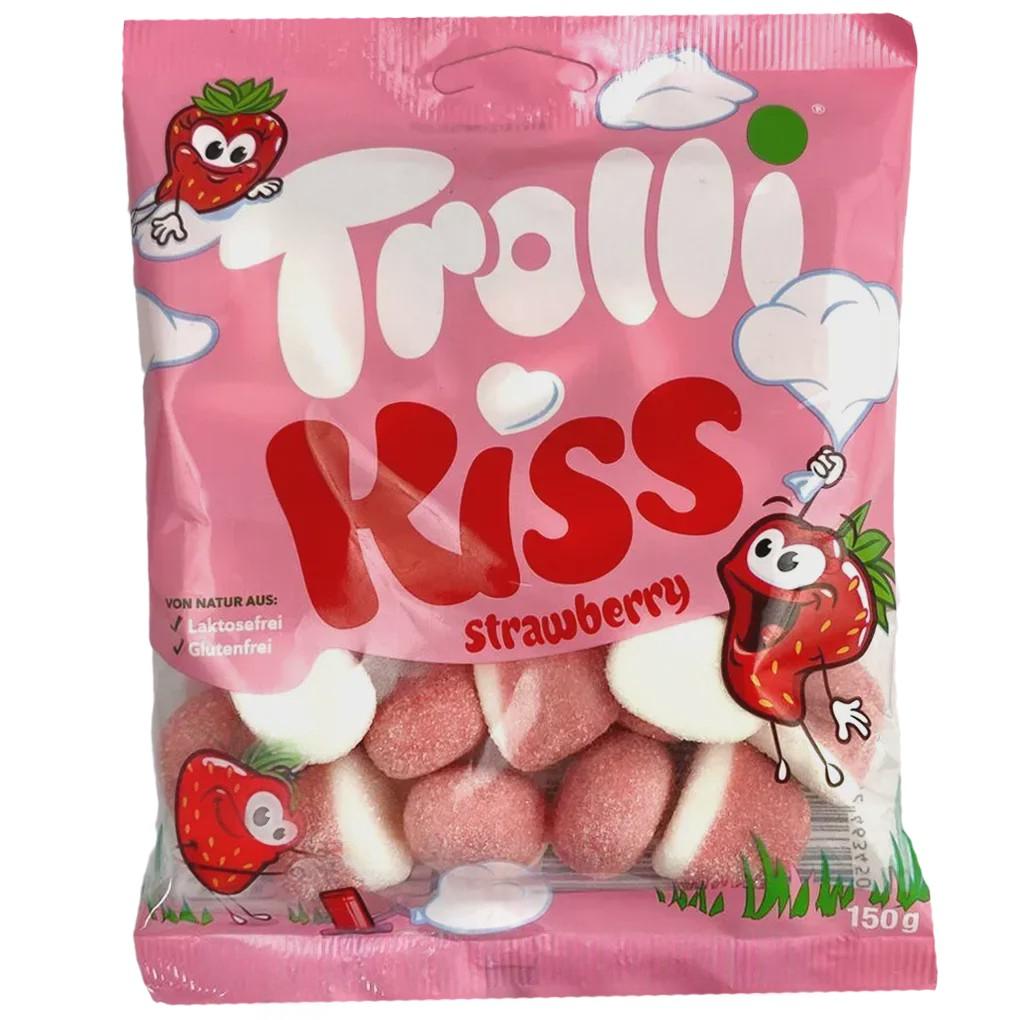 Желейки поцелуй клубники Тролли Trolli strawberry kiss 150g Желейки поцелуй клубники Тролли Trolli strawberry kiss 150g