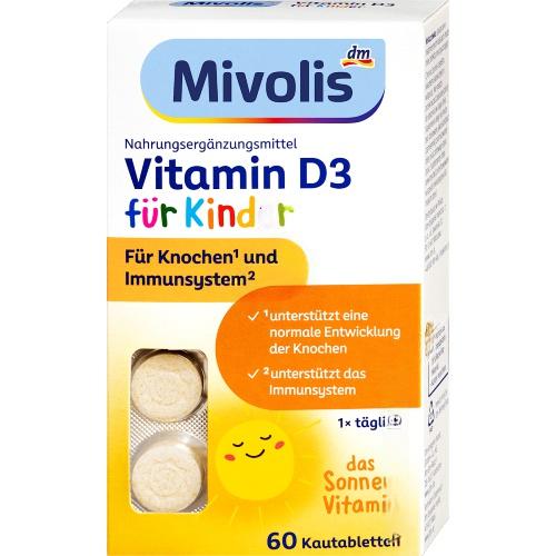 Mivolis Vitamin D3 для детей 60 таблеток Mivolis Vitamin D3 для детей 60 таблеток