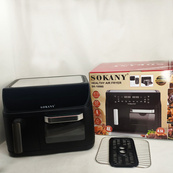 Аерофритюрниця двокамерна Sokany SK-10060 2400W електродуховка 8,5л + аерогриль безмасляна 4л без олії. Зображення №4 Аерофритюрниця двокамерна Sokany SK-10060 2400W електродуховка 8,5л + аерогриль безмасляна 4л без олії. Зображення №4