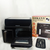 Аерофритюрниця двокамерна Sokany SK-10060 2400W електродуховка 8,5л + аерогриль безмасляна 4л без олії. Зображення №5 Аерофритюрниця двокамерна Sokany SK-10060 2400W електродуховка 8,5л + аерогриль безмасляна 4л без олії. Зображення №5