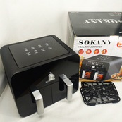 Мультипечь SOKANY SK-10008 на 10 л Аэрофритюрница с таймером и терморегулятором, Аэрогриль. Изображение №5
