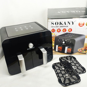 Мультипечь SOKANY SK-10008 на 10 л Аэрофритюрница с таймером и терморегулятором, Аэрогриль. Изображение №7