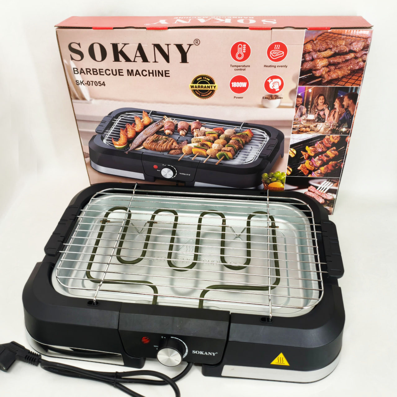 Электрический гриль барбекю Sokany SK-07054 2000Вт настольный бездымный для приготовления мяса и овощей Электрический гриль барбекю Sokany SK-07054 2000Вт настольный бездымный для приготовления мяса и овощей