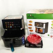 Аерогриль настільний T.K.Line TK00263 4200Вт 12л аерофрітюрниця мультипіч з формою фритюрниця безмасляна. Зображення №5 Аерогриль настільний T.K.Line TK00263 4200Вт 12л аерофрітюрниця мультипіч з формою фритюрниця безмасляна. Зображення №5