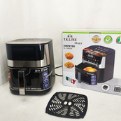 Аерофритюрниця T.K.Line TK00276 9л 5000Вт з сенсорним керуванням LED-дисплеєм і 8 програмами. Зображення №2 Аерофритюрниця T.K.Line TK00276 9л 5000Вт з сенсорним керуванням LED-дисплеєм і 8 програмами. Зображення №2