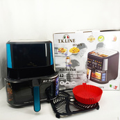 Аэрофритюрница T.K.Line TK00273 12 л с Wi-Fi Tuya Smart, 2 ТЭНами, LED-дисплеем и керамической чашей. Изображение №6