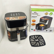 Аерофритюрниця T.K.Line TK00276 9л 5000Вт з сенсорним керуванням LED-дисплеєм і 8 програмами. Зображення №6 Аерофритюрниця T.K.Line TK00276 9л 5000Вт з сенсорним керуванням LED-дисплеєм і 8 програмами. Зображення №6