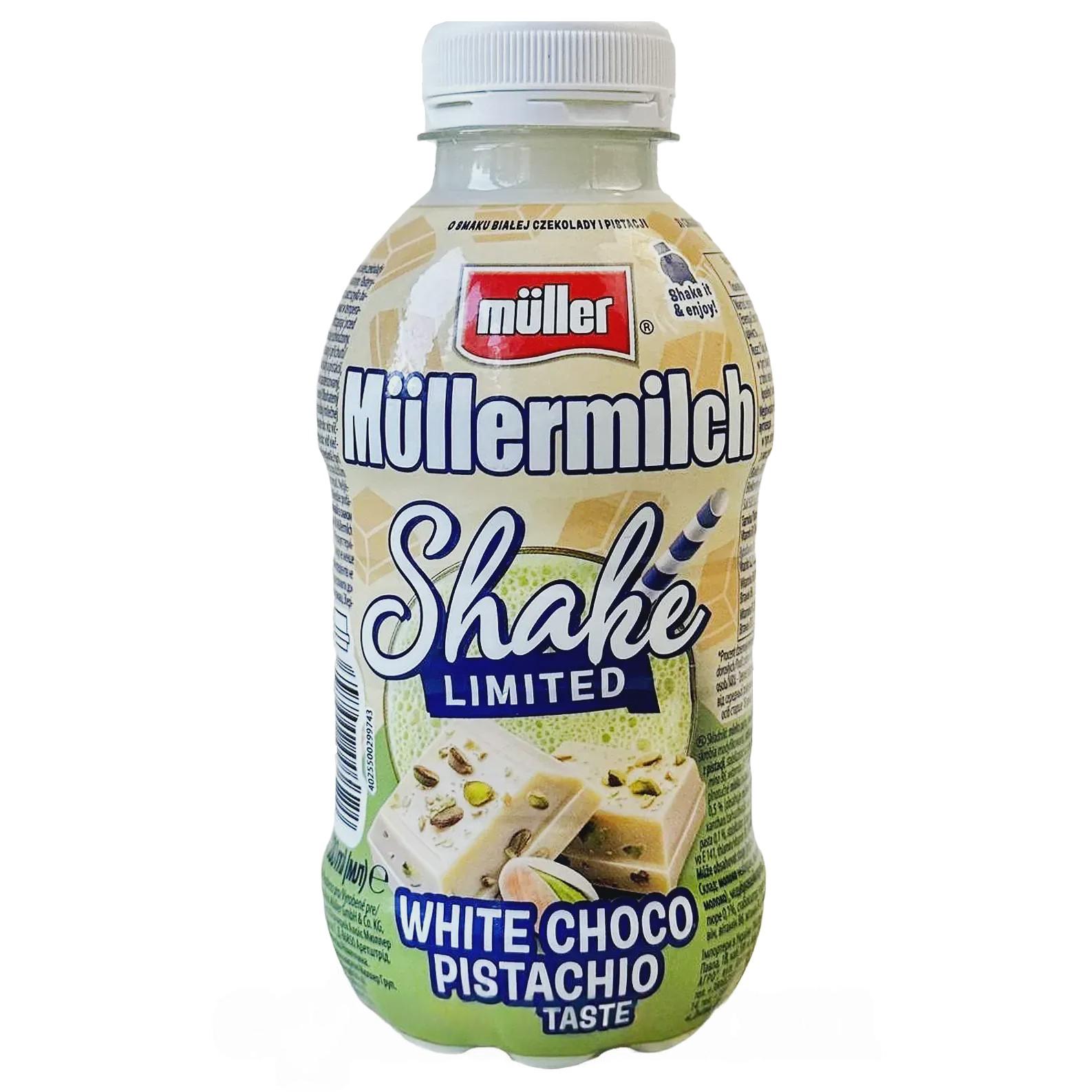 Молочний коктейль білий шоколад з фісташкою Мюллер Muller 400ml Молочний коктейль білий шоколад з фісташкою Мюллер Muller 400ml