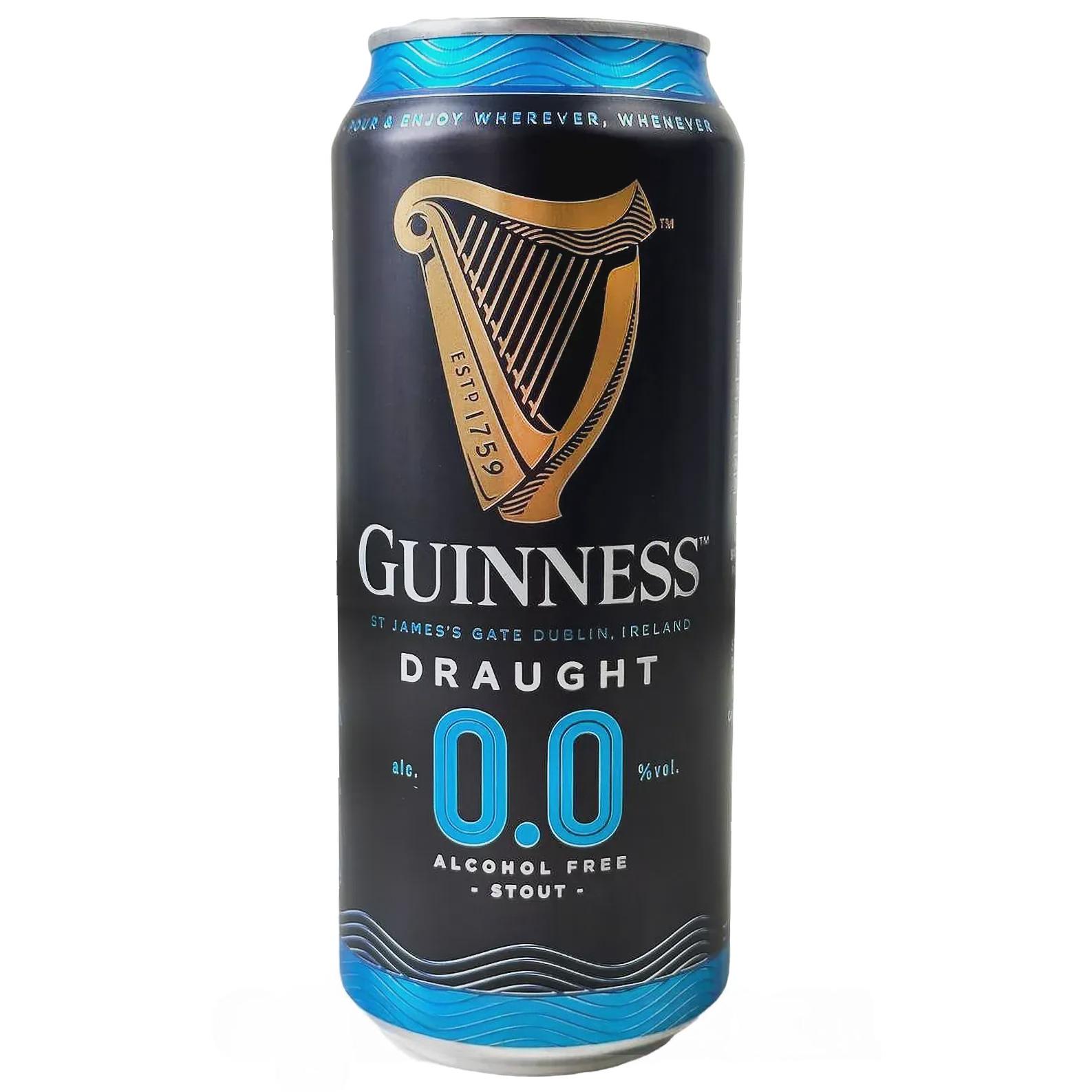 Пиво безалкогольное темное Гиннес Guinness Draught 0% 440ml ж/б Пиво безалкогольное темное Гиннес Guinness Draught 0% 440ml ж/б