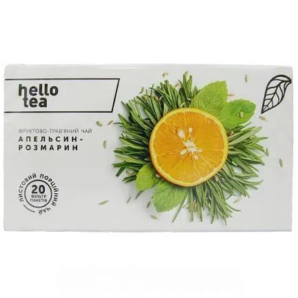 Чай крупнолистовой в пакетиках травяной апельсин-розмарин Хелло Ти Hello Tea 20пак 60g Чай крупнолистовой в пакетиках травяной апельсин-розмарин Хелло Ти Hello Tea 20пак 60g