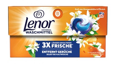 Капсулы для стирки универсальные Lenor "Апельсиновый цвет и персик" 30 шт Капсулы для стирки универсальные Lenor "Апельсиновый цвет и персик" 30 шт