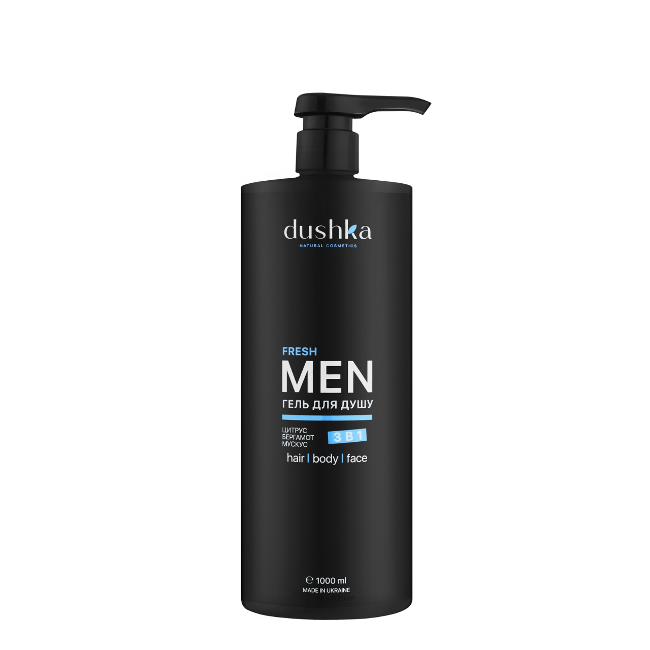 Гель для душу 3 в 1 Dushka Fresh чоловічий, 1000 мл Гель для душу 3 в 1 Dushka Fresh чоловічий, 1000 мл