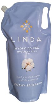 Жидкое крем-мыло Linda Creamy Sensation Хлопок 1л Жидкое крем-мыло Linda Creamy Sensation Хлопок 1л