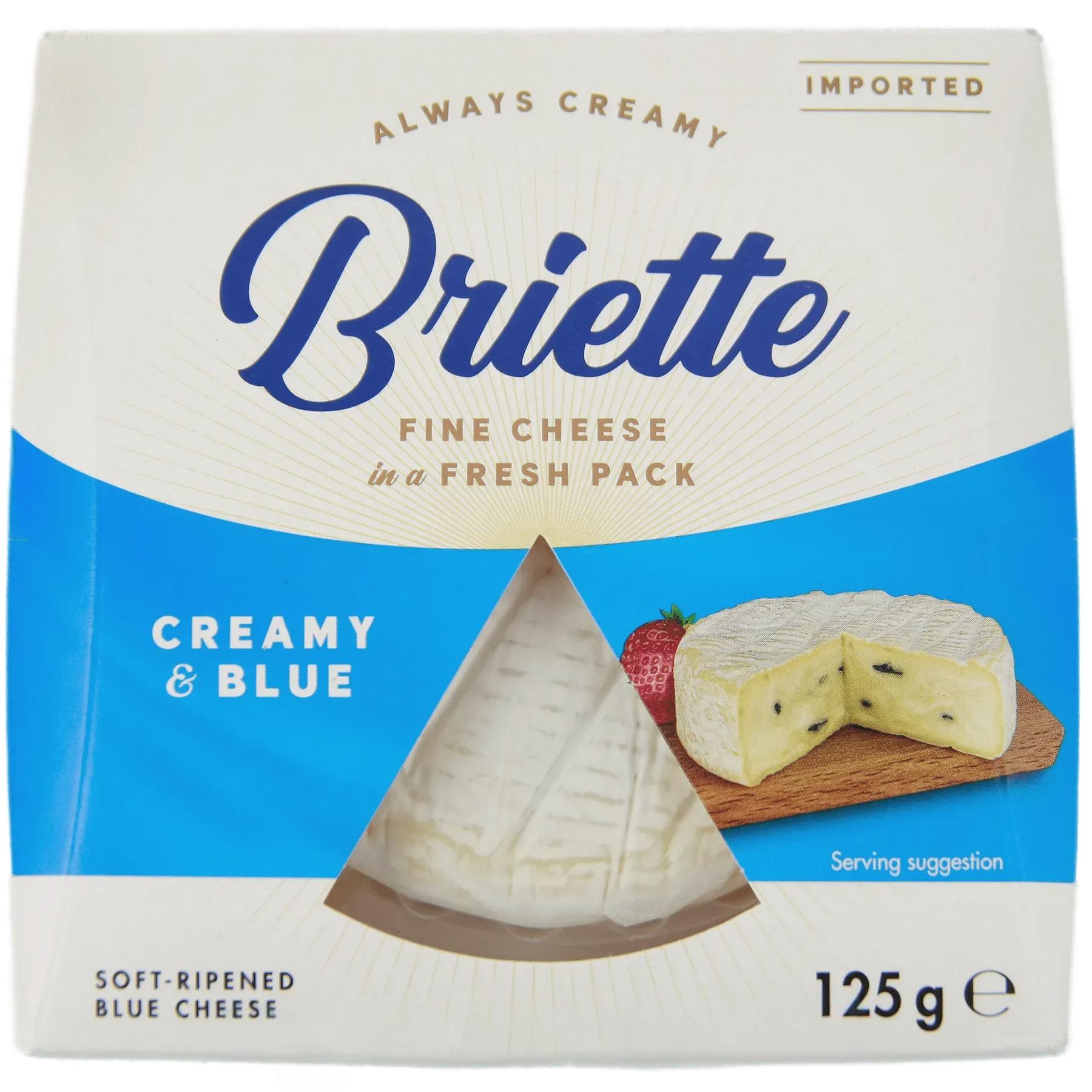 Сир брі синій вершковий Брієтте Briette Creamy & Blue 125g Сир брі синій вершковий Брієтте Briette Creamy & Blue 125g