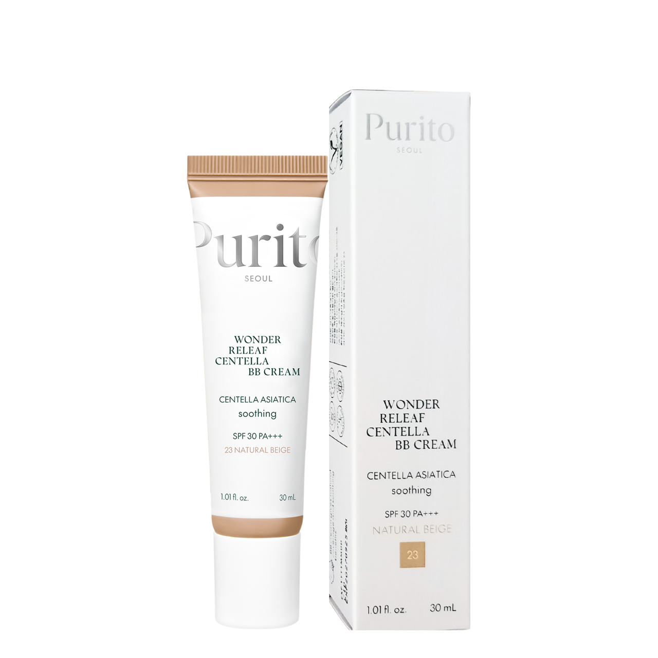 BB крем Purito Wonder Releaf Centella BB Cream SPF30 с экстрактом центеллы 30 мл, 23 Natural Beige BB крем Purito Wonder Releaf Centella BB Cream SPF30 с экстрактом центеллы 30 мл, 23 Natural Beige