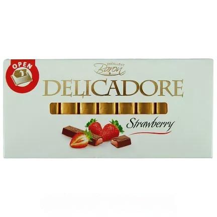 Шоколад молочний з полуницею Барон Делікадоре Baron Delicadore strawberry 200g Шоколад молочний з полуницею Барон Делікадоре Baron Delicadore strawberry 200g