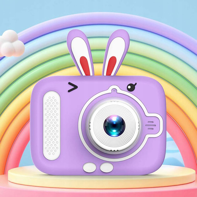 Детский цифровой фотоаппарат X900 Rabbit Цвет: фиолетовый Детский цифровой фотоаппарат X900 Rabbit Цвет: фиолетовый