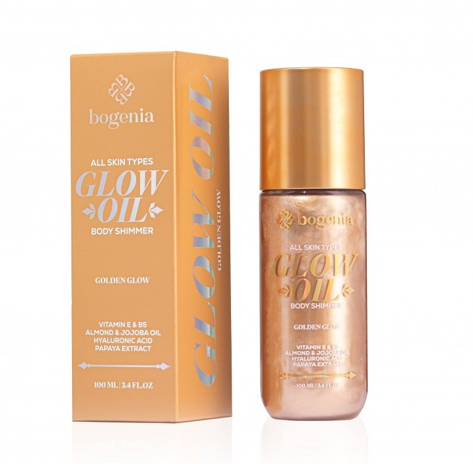 Олія-шимер для тіла Bogenia Glow Oil Body Shimmer Golden Glow 100 мл Олія-шимер для тіла Bogenia Glow Oil Body Shimmer Golden Glow 100 мл