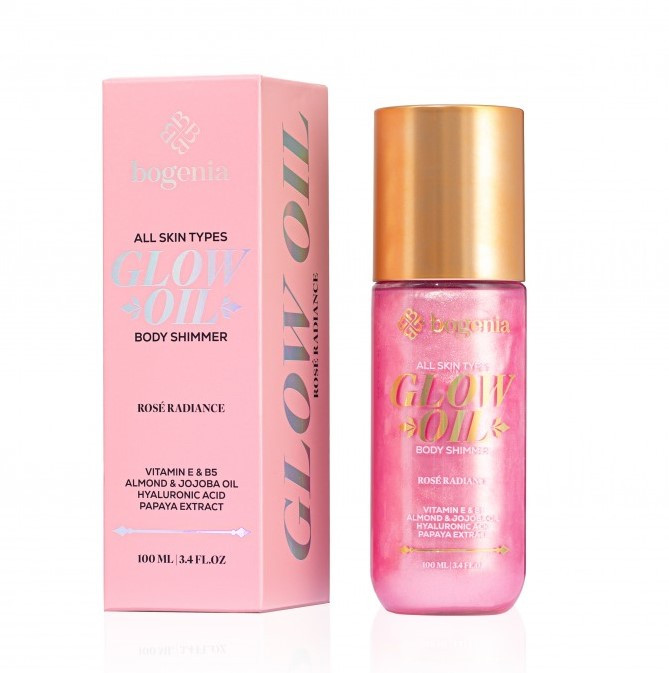 Масло-шиммер для тела Bogenia Glow Oil Body Shimmer Rosé Radiance 100 мл Масло-шиммер для тела Bogenia Glow Oil Body Shimmer Rosé Radiance 100 мл