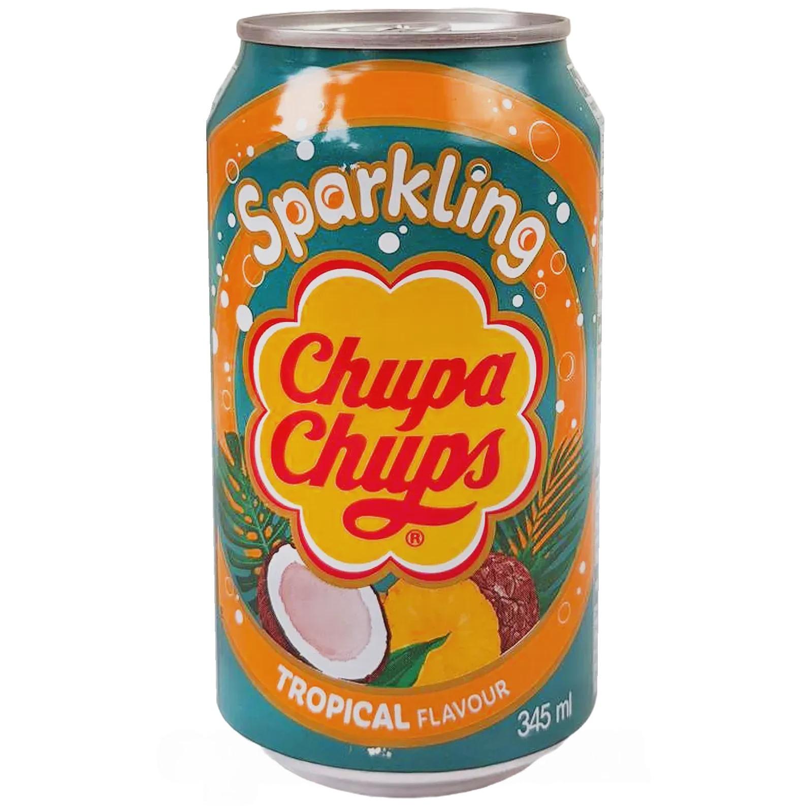 Напій газований тропічний смак Чупа Чупс Chupa Chups 345ml Напій газований тропічний смак Чупа Чупс Chupa Chups 345ml