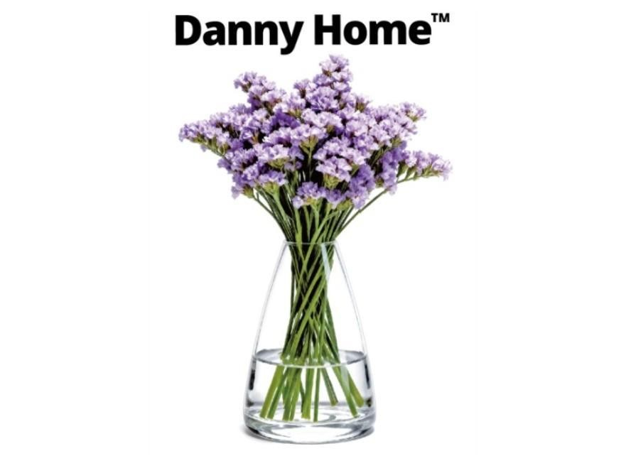 Скляна ваза Danny Home для квітів - прозора конусна ваза для букетів Скляна ваза Danny Home для квітів - прозора конусна ваза для букетів