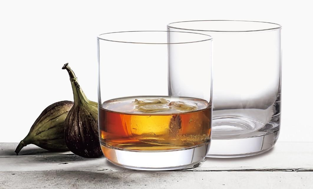 Склянки для віскі низькі прозорі - набір 2 шт, скляні стакани Old Fashioned Склянки для віскі низькі прозорі - набір 2 шт, скляні стакани Old Fashioned