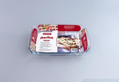 Скляна форма для запікання Danny Home OverFresh прямокутна прозора жаростійка Скляна форма для запікання Danny Home OverFresh прямокутна прозора жаростійка